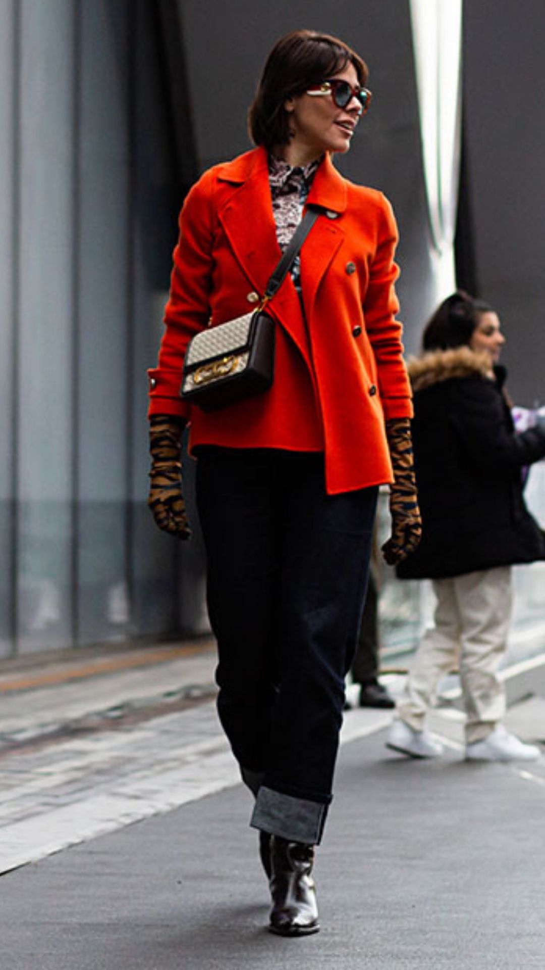 Fashion Week Street Style: Lady In Red | Harper's Bazaar Arabia