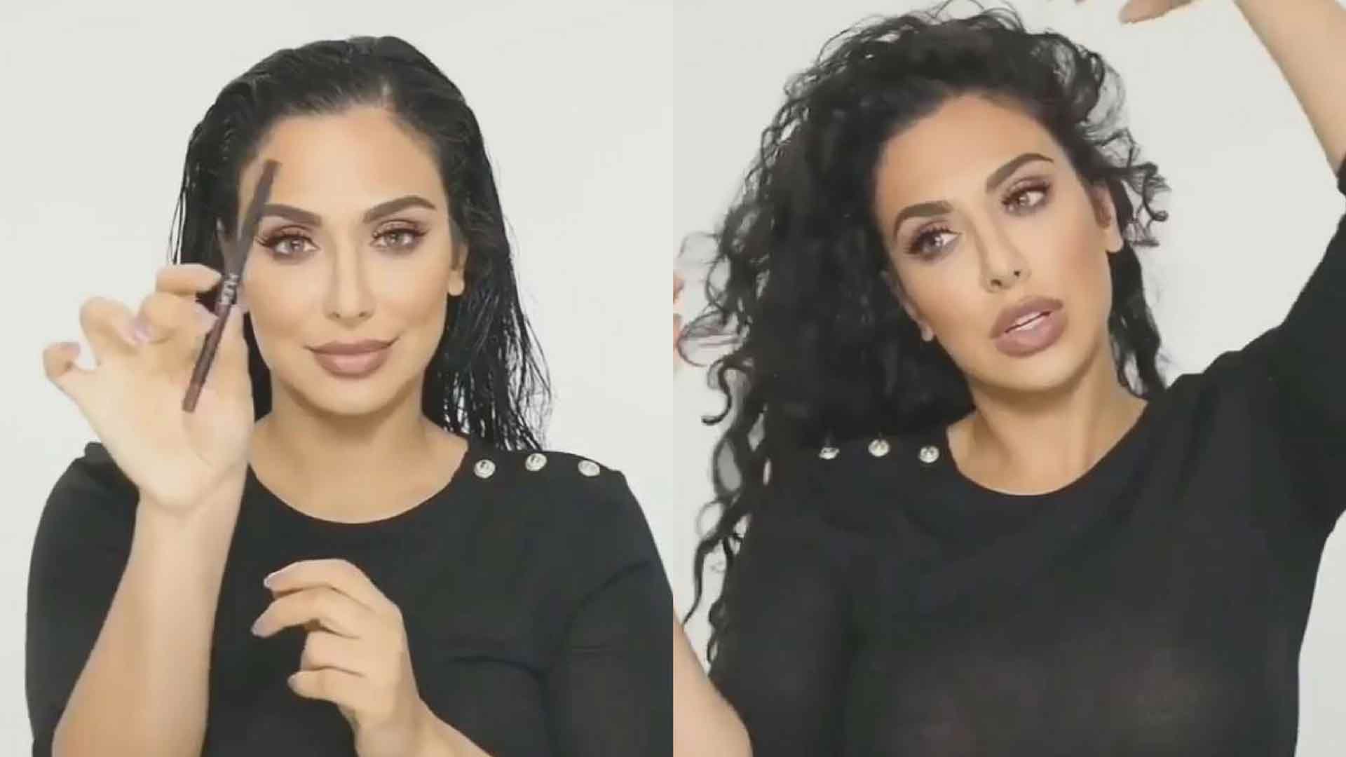 Huda Kattan Shows Followers How To Curl Hair With Lip Pencils Harpers Bazaar Arabia 8959