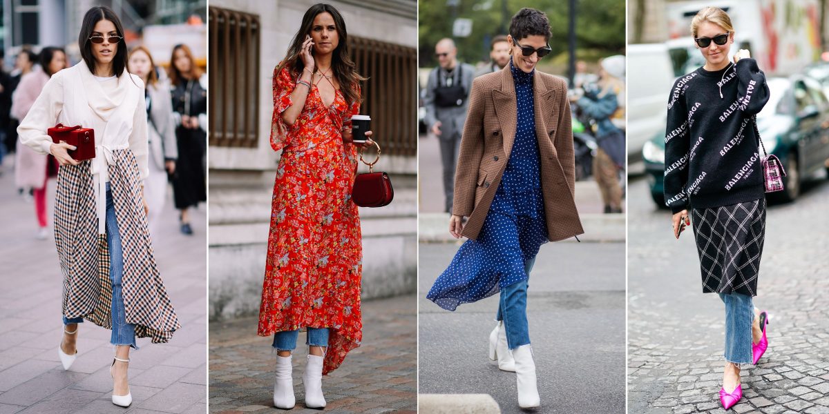 10 Pictures That Will Convince You To Pair A Dress With Jeans | Harper ...