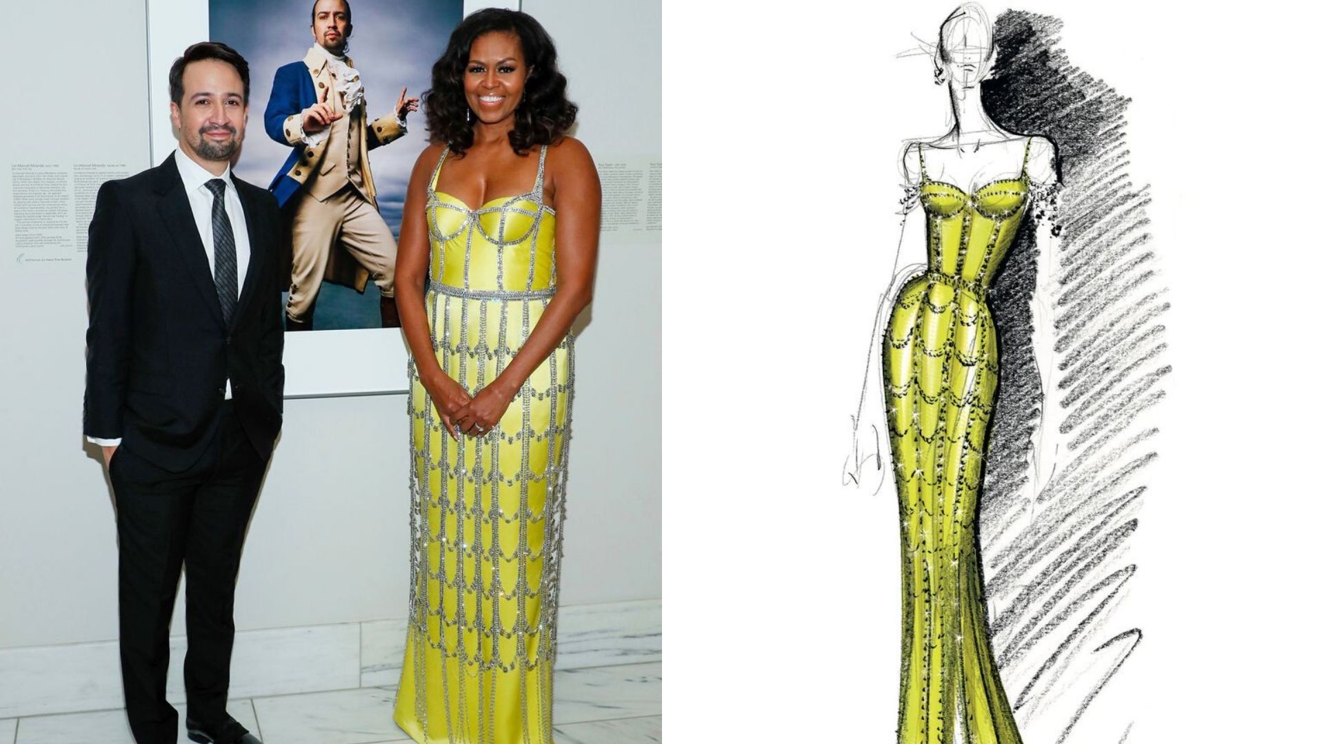 michelle obama yellow dress