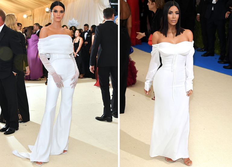 Kendall Jenner Channels Kim Kardashian In An All-White Met Gala Look ...