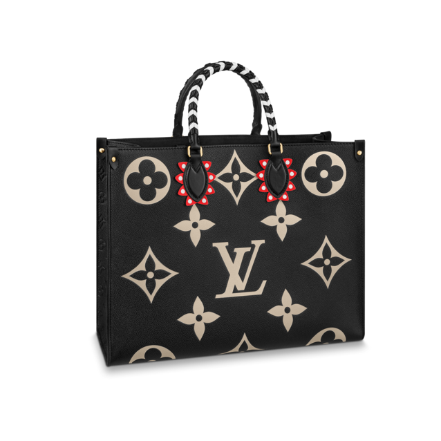 Eluxury Company - Part of the LV Crafty capsule collection for Fall 2020,  the Neverfull MM tote bag looks stunning in Monogram Giant canvas with a  bold geometric print inspired by the