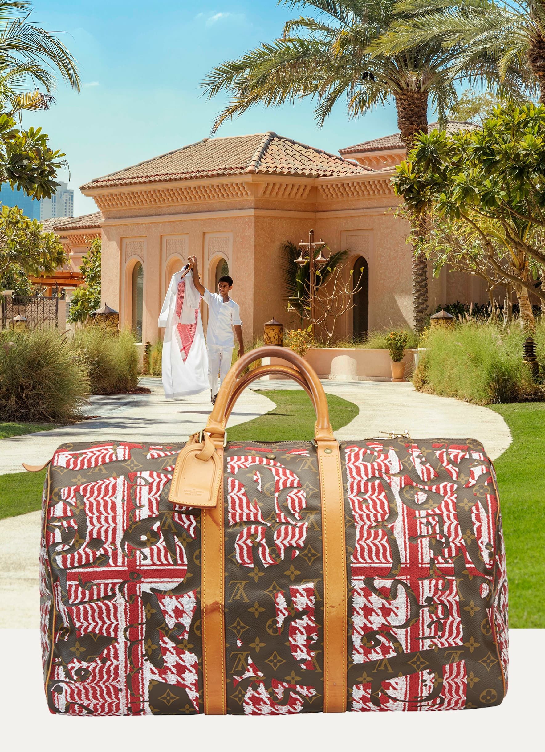 These LV bags by Jay Ahr are inspired by One&Only's exotic travel locations  - Luxebook