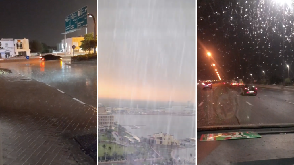 Watch: Rain in The UAE; Thunderstorms in Dubai, Abu Dhabi